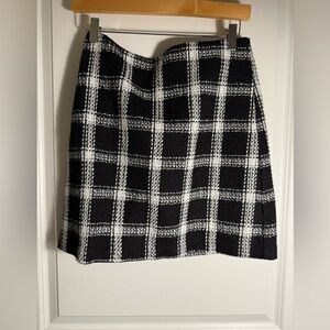 Banana Republic Black and White Plaid Pencil Skirt